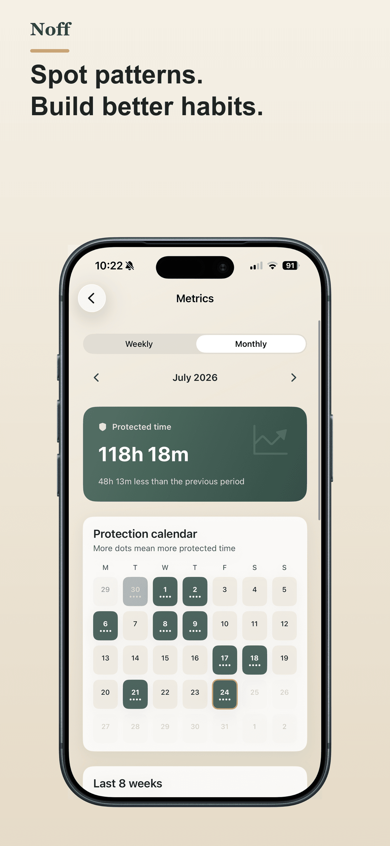 Monthly view