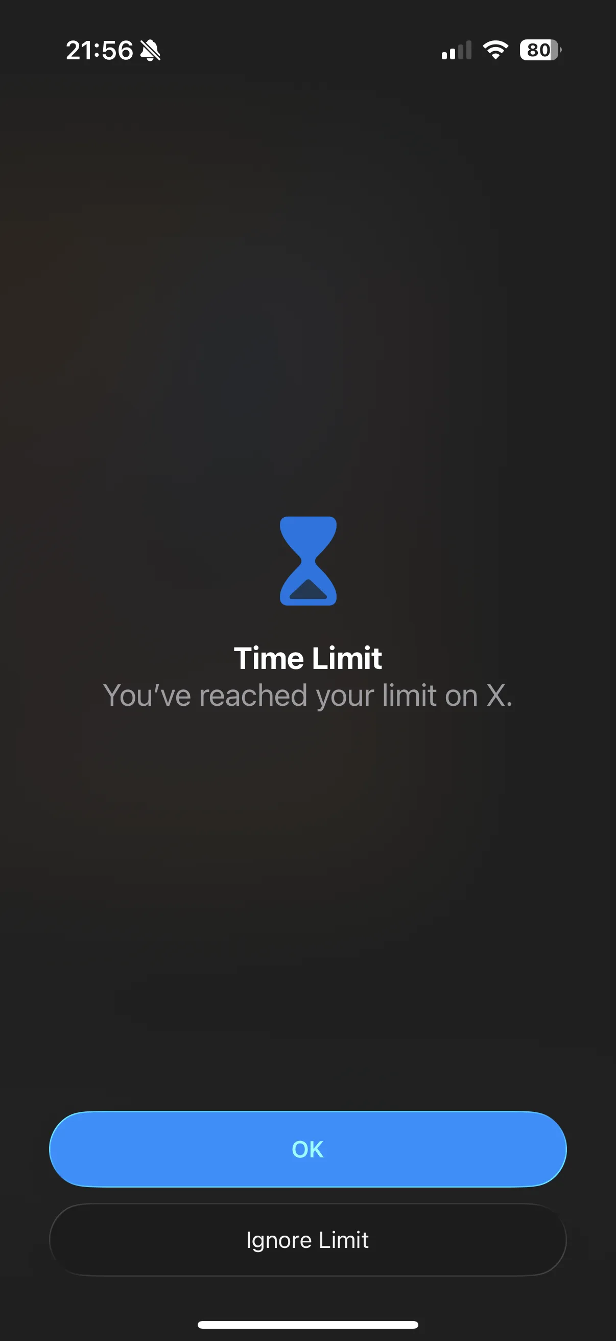 iOS Screen Time blocking screen